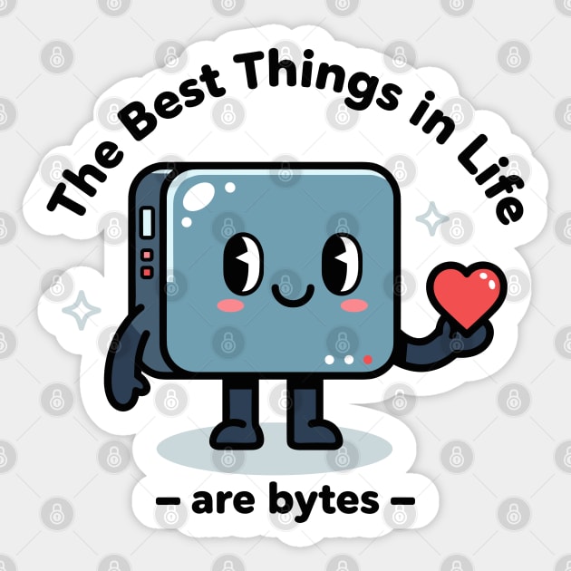 Best Things in Life Are Bytes Sticker by enrynz